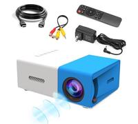 Mini proiettore YG300,Proiettore portatile Full HD 1080P a bassa rumorosità per home theater,Proiettore video compatibile con phone/laptop/DVD/unità USB/PC/TV Stick,per interni ed esterni (Blu)