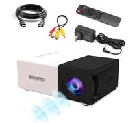 Mini proiettore YG300,Proiettore portatile Full HD 1080P a bassa rumorosità per home theater,Proiettore video compatibile con phone/laptop/DVD/unità USB/PC/TV Stick,per interni ed esterni (Nero)