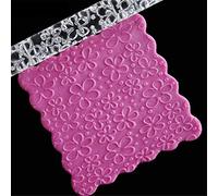 Mini Prugna Testurizzati Acrilico Mattarello,Amore Cuore Trasparente Rilievo Antiaderente Goffrato Ripieno Roller,Fai da Te Zucchero Craft Biscotto Torta Decorazione Strumenti Dough Gomma Pasta Roller