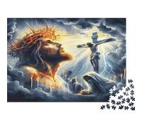 Mini puzzle da 1000 pezzi, per adulti, con luce a forma di cuore, nuvola | 52 x 38 cm, in cartone, per amanti del rilassamento dei pensieri, puzzle fatto a mano, regalo di compleanno