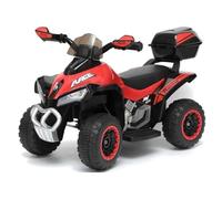 Mini Quad Elettrico per Bambini Deluxe LT928 6V con Luci e Suoni Realistici Bauletto Portaoggetti Posteriore e Design Sportivo per il Divertimento dei più Piccoli (Rosso)