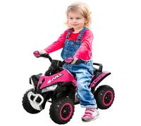 Mini Quad Per Bambini 18-36 Mesi A Spinta Manuale Con Musiche Integrate E Ampio Manubri, Moto Per Bambini In Pp E Metallo, 67.5x38x44 Cm, Rosa