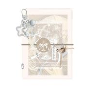 Mini Quaderno Ad Anelli a 5 Anelli Copertina Trasparente in PVC a Fogli