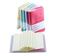 Mini quaderno, diario di design con elastico, uno dei blocchi note più alla moda con copertina in finta pelle per viaggi, scuola, ufficio, regalo, colori casuali (set da 5)