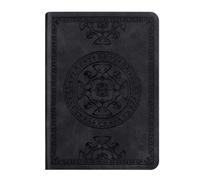 Mini quaderno tascabile in stile retrò A6 con processo di timbratura, blocco note portatile for ufficio e contabilità per uomini, donne, scuola, ufficio e lavoro(Black)