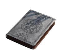 Mini quaderno tascabile in stile retrò A6 con processo di timbratura, blocco note portatile for ufficio e contabilità per uomini, donne, scuola, ufficio e lavoro(Grey)