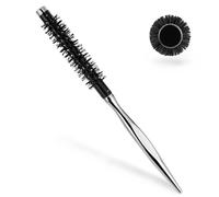 Mini Quiff - Spazzola rotonda per asciugare il phon, piccole spazzole rotonde da 1/2 pollici, con manico galvanico e setole in nylon, spazzole da viaggio portatili per acconciare capelli corti e