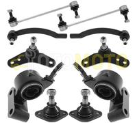 MINI R50 R52 R53 SILENT BLOCK BRACCI TESTINA STERZO BIELLETTE ANTERIORE 10 PEZZI