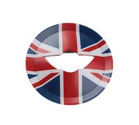 MINI R55-R61 Copertura del pannello centrale del volante, Adesivo per volante per Mini Cooper One/S/JCW Serie R R55 R56 R57 R58 R59 R60 R61(Union Jack blu)