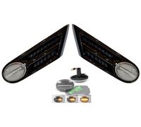 Mini R56 Nero Lucido Scuttles + Frecce LED Trasparente Dynamic Lato Indicatori
