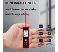 Mini raccoglitore per laser rosso, raccoglitrice portatile per Laser, modalità di misurazione multiple, 28 Sets di archiviazione, USBing, distanza parziale con funzione 'angolo, Distanza laster: 131 f