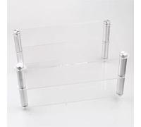 Mini rack per componenti audio, rack HiFi in acrilico a 2 livelli, supporti in alluminio, archiviazione desktop compatta per apparecchiature audio HiFi, DAC, amplificatore, amplificatore