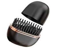 Mini raddrizzatore per capelli - Spazzola per acconciatura riscaldata portatile USB 2 in 1 con riscaldamento rapido in 30 secondi | Cover anti-scottatura per i viaggi e l'uso quotidiano | pettine