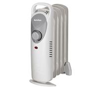 Mini radiatore ad olio bianco regolabile da 450 W con termostato regolabile e sicurezza antincendio