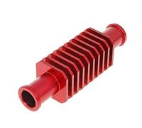 Mini radiatore in alluminio rosso (30 x 103 mm) connettore tubo da 17 mm