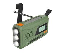 Mini radio Bluetooth a manovella DAB+/DAB/FM 4500 mAh alimentata ad energia solare con torcia a LED e allarme SOS