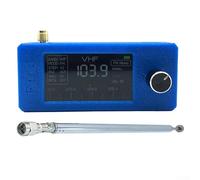 Mini radio leggera SI4732 con durata della batteria di oltre 10 ore, schermo da 1 9 pollici per una ricezione chiara attraverso AM FM e altre bande (Blue-Pull Rod)