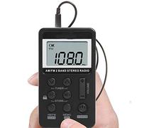 Mini Radio Pocket Radio Portatile AM FM Radio Tasca 2 Bande Radio Stereo DSP Digital Tuning con Cuffie USB Ricaricabili Ideale per Walking (Nero)