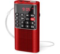 Mini Radio Portatile Tascabile J-328, Radiolina FM Walkman Digitale Con Registr