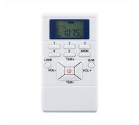 Mini radio stereo FM da 1,2 pollici con ricevitore digitale per interpretazione simultanea, radio con clip e auricolare, palestra, bianco