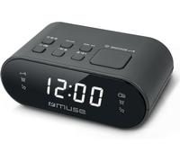 Mini Radiosveglia MUSE M-10CR Doppio Allarme 20 preset Dimmer Nera