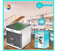 MINI RAFFRESCATORE ARIA 7 COLORI LED PORTATILE 600ml REFRIGERATORE EVAPORATIVO [EEK: Conforme]