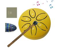 Mini Rain Drum 3 Inch 6 Tones - Waterproof Outdoor Steel Tongue Chakra Drum With Bag & Mallets, Garden Yard Lawn Musical Instrument For Relaxation & Meditation
