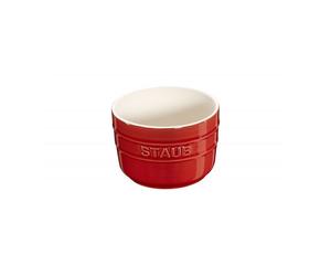 Mini Ramekin 8 cm Rosso Set di 2 in Ceramica