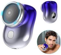Mini rasoio da uomo 2023, rasoio elettrico da uomo One Touch Rasoio elettrico lavabile tascabile Rasoio Powerstorm impermeabile