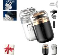 Mini rasoio elettrico 2 in 1 a capsule, lavabile, con ricarica automatica di tipo C, design multifunzionale adatto ai viaggi per uomo (mix 2)