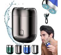 Mini rasoio elettrico a doppia testa, mini rasoio elettrico a doppia testa, mini rasoio elettrico portatile a doppia testa, mini rasoio elettrico portatile unisex, rasoio elettrico tascabile lavabile