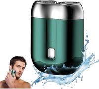 Mini rasoio elettrico da uomo, 2025 nuovo IPX6 resistente all'acqua multifunzionale rasoio da barba uomo, portatile rasoio da barba, rasoio intimo uomo, facile da trim rasoio (verde)