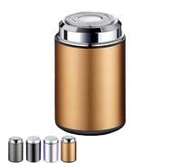 Mini rasoio elettrico, mini rasoio elettrico portatile, tascabile e lavabile, mini rasoio elettrico portatile, ricaricabile tramite USB, impermeabile (oro)