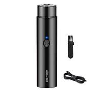 Mini Rasoio Elettrico Per Uomo, Depilatore Donna Epilatore Viso Elettrico, Rasoio Elettrico Barba Uomo Impermeabile, Rasoio Portatile Tascabile, Rasoio Rotante Da Uomo, Uso Bagnato E Asciutto (Nero)