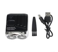 Mini rasoio elettrico per uomo e donna, doppia lama ricaricabile con display digitale, USB-C a ricarica rapida, portatile, da viaggio, lavabile in ABS + corpo in PC (nero)