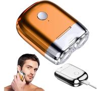 Mini rasoio elettrico portatile - doppia lama 9000 giri/min con ricarica rapida di tipo C, rete in acciaio inossidabile e adsorbimento magnetico per viaggi e uso quotidiano