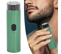 Mini Rasoio Elettrico Portatile, Rasoio da Viaggio Mini Rasoio Elettrico da Viaggio Rasoio Rotativo Ricaricabile USB Rasoio Rotativo da Uomo per Uso Asciutto e Bagnato(Verde)