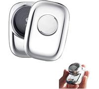 Mini rasoio elettrico portatile, ricaricabile tramite USB, rasoio da uomo bagnato e asciutto, rasoio elettrico da uomo, facile da usare con un solo pulsante, adatto per casa, auto, viaggi (argento)