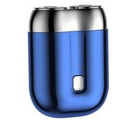Mini rasoio elettrico ricaricabile di tipo C IPX6 7500 giri/min a basso rumore con lama ad anello magnetico tagliacapelli portatile per barba bagnata e asciutta blu