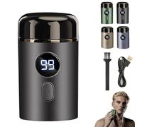 mini rasoio elettrico, ricaricabile tramite USB, impermeabile, compatto e tascabile, per viso, corpo, viaggi e casa (Grigio)