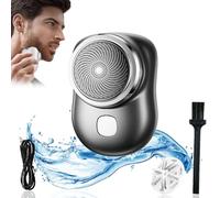 Mini rasoio elettrico, Zao Mini rasoio da uomo 2023, mini rasoio elettrico portatile, tascabile, lavabile, bagnato e asciutto, mini rasoio USB per viaggi, regalo per la festa del papà (nero)