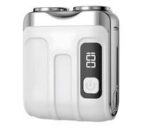 Mini rasoio portatile El Ectric da uomo, da viaggio, tascabile, ricaricabile tramite USB, impermeabile, El Ectric Ra Zor, per uomo, viso, casa, auto, fuori ghiaccio, SzL116 (bianco, 5 x 2,4 x 5,9 cm)