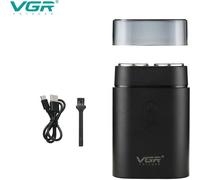 Mini rasoio ricaricabile VGR MEN’S SHAVER portatile x barba doppia testina