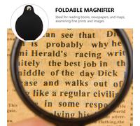 Mini Reading Magnifier with Glass Lens Foldable Handheld Magnifying Tool