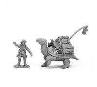 Mini - Reaper Bones Black 44053 Dreadmere Merchant Giant Tortoise & Drayman (2ct