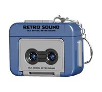 Mini registratore a cassette retrò portachiavi lettore musicale portatile in plastica registrabile microcassetta portachiavi con musica per zaini borse