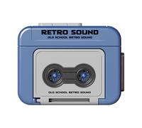 Mini registratore a nastro portachiavi, 5.52.24.1 Cm, Mini Retro Tape Music Box Recorder Chain Key, Pocket Size Retro Music Player, Miniature Cassette Recorders portachiavi, Microcassette Player