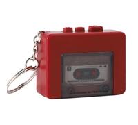 Mini registratore a nastro retrò, portachiavi con lettore di microcassette e registratore a nastro, portatile, con micro lettore musicale