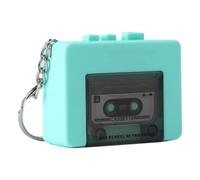 Mini registratore a nastro retrò portachiavi lettore microcassette ciondolo nastro registratore portachiavi lettore micro cassette con musica