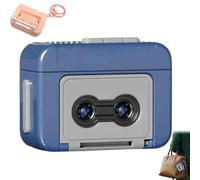 Mini registratore di nastro, mini cassette player, portatile retrò Sound Toy, portatile micro retrò Sound Keychain Tape with Record Function for Backpack Purse Gift (Blue)
